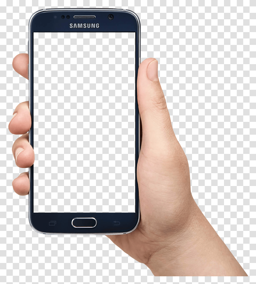 Samsung Mobile Phone Clipart Hand Holding Samsung Mobile Hand, Electronics, Cell Phone, Person, Human Transparent Png