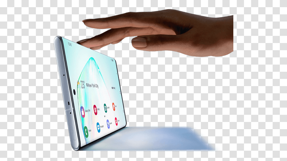 Samsung Note 10 Plus Amoled, Mobile Phone, Electronics, Person, Computer Transparent Png