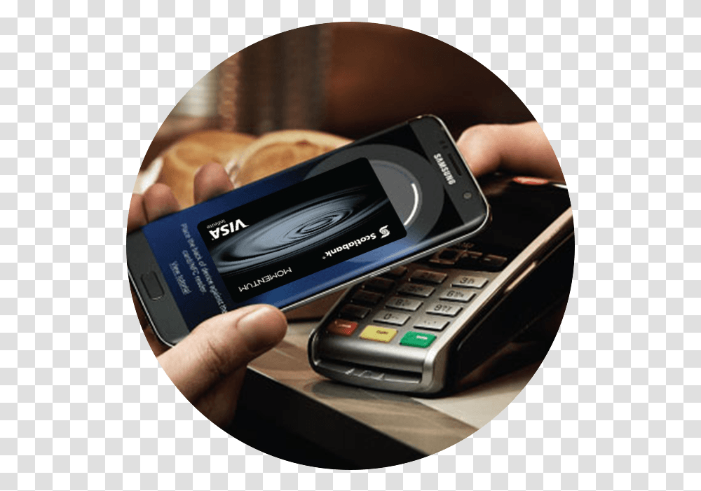 Samsung Pay Portable, Mobile Phone, Electronics, Cell Phone, Person Transparent Png