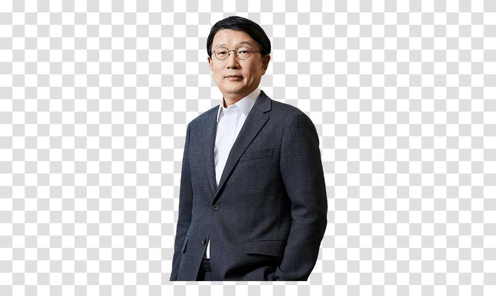 Samsung Securities A2 About Us Ceo Greeting Formal Wear, Clothing, Apparel, Suit, Overcoat Transparent Png