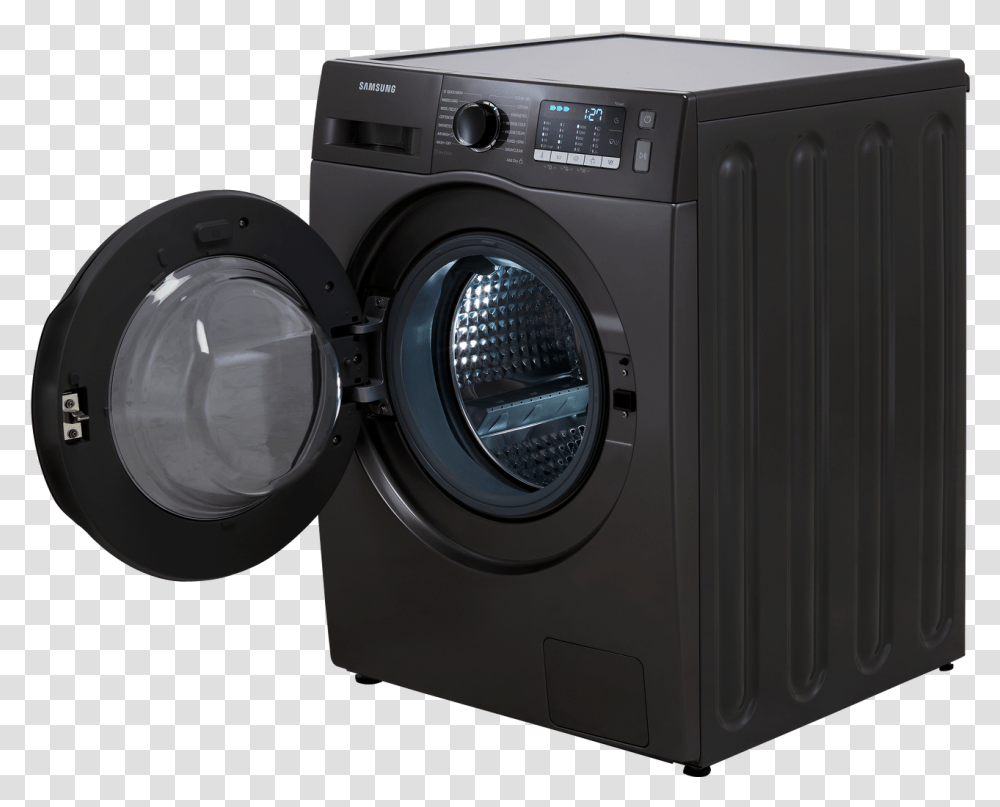 Samsung Wd90ta046bx Free Standing Washing Machine, Washer, Appliance, Camera, Electronics Transparent Png