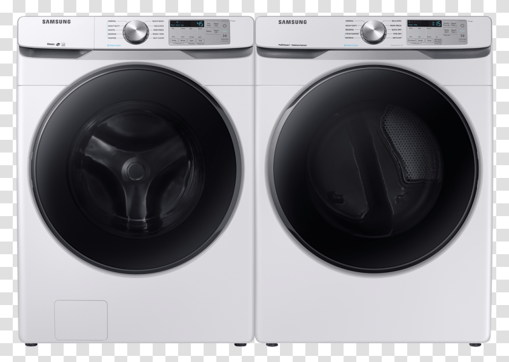 Samsung White Front Load Washer And Dryer, Appliance Transparent Png