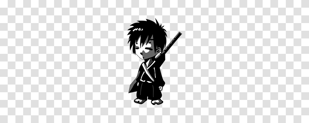 Samurai Person, Stencil, Manga, Comics Transparent Png