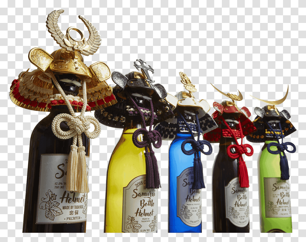 Samurai Bottle Helmet, Alcohol, Beverage, Drink, Beer Transparent Png