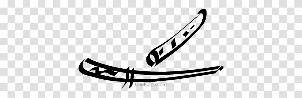 Samurai Sword Royalty Free Vector Clip Art Illustration, Bird, Animal, Utility Pole Transparent Png