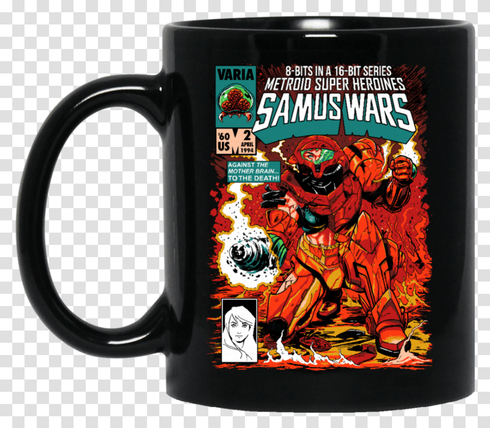 Samus Aran Mug Samus Wars Coffee Mug Tea Mug Metroid Shirts, Coffee Cup, Person, Human, Stein Transparent Png