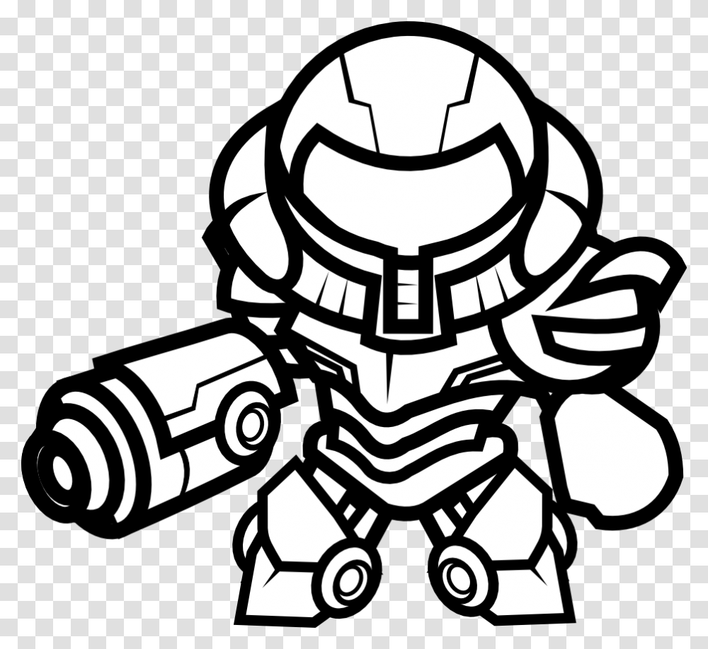 Samus Clipart, Lawn Mower, Tool, Robot, Stencil Transparent Png