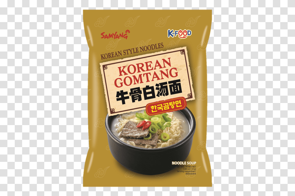 Samyang Korean Gomtang, Noodle, Pasta, Food, Advertisement Transparent Png