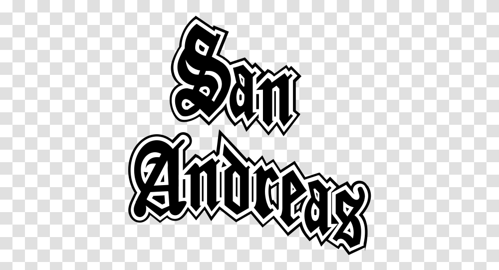 San Andreas Grand Theft San Andreas, Text, Alphabet, Symbol, Number Transparent Png