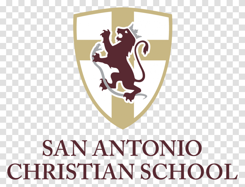 San Antonio Christian Schools Logo San Antonio Winery Logo, Armor, Shield, Poster, Advertisement Transparent Png