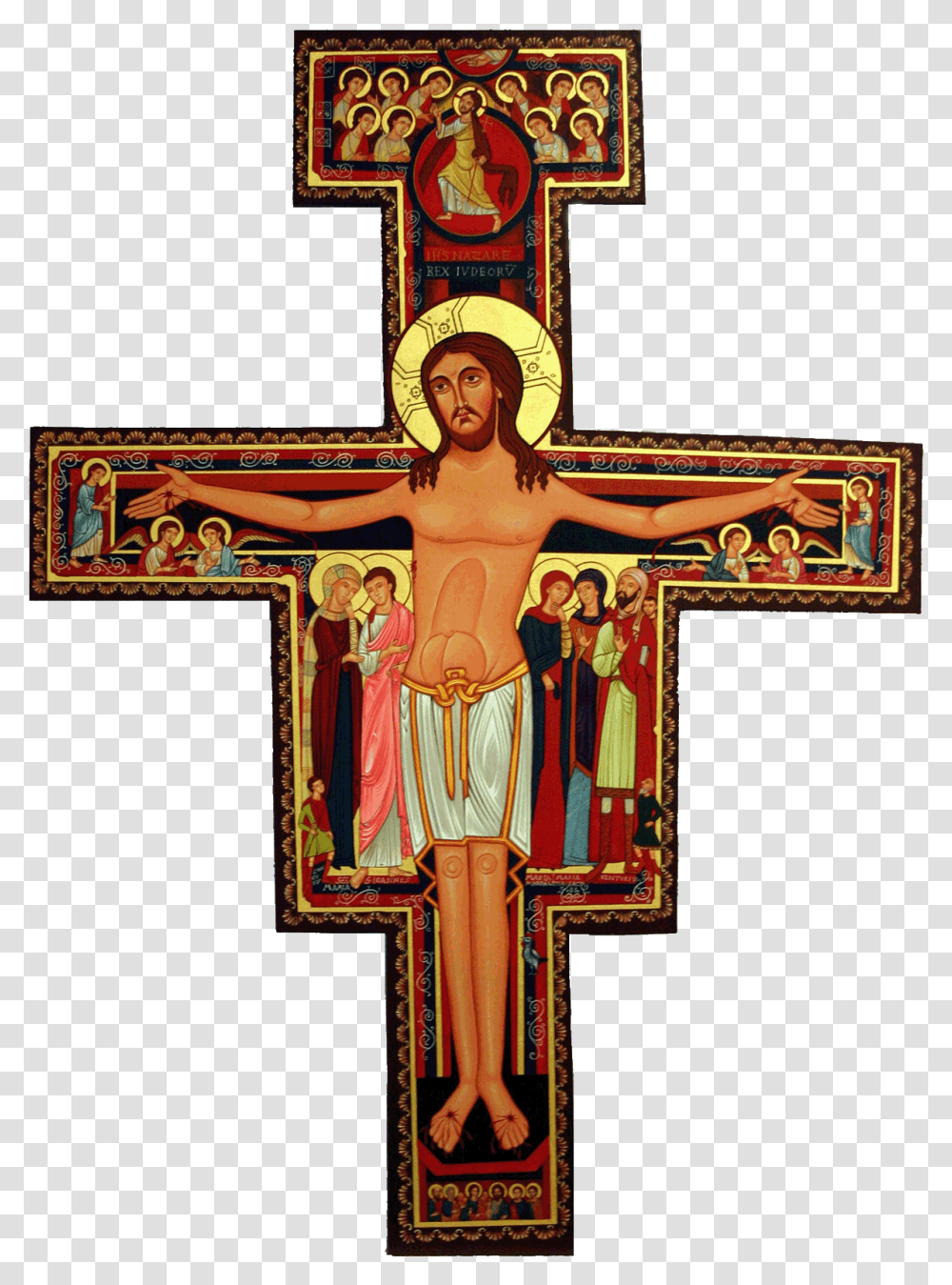 San Damiano Cross Clipart Crucifix Of San Damiano, Person, Human Transparent Png