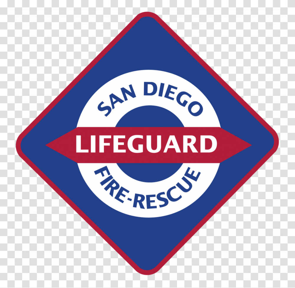 San Diego Lifeguard Patch, Label, Road Sign Transparent Png