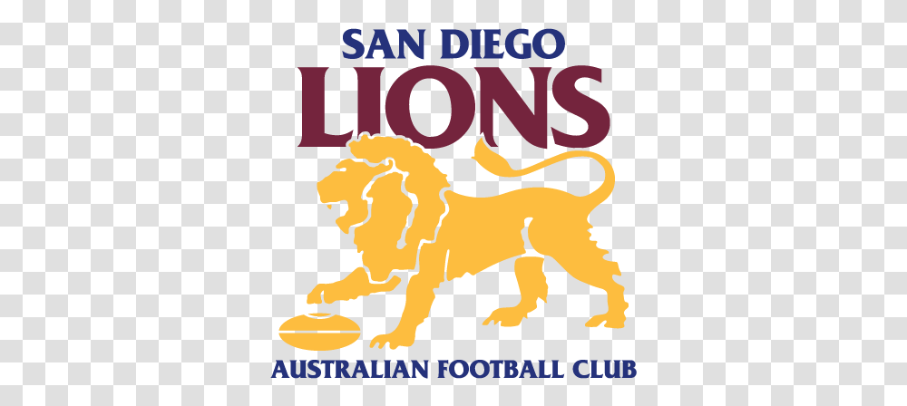 San Diego Lions Australian Football Club Language, Poster, Advertisement, Text, Reptile Transparent Png