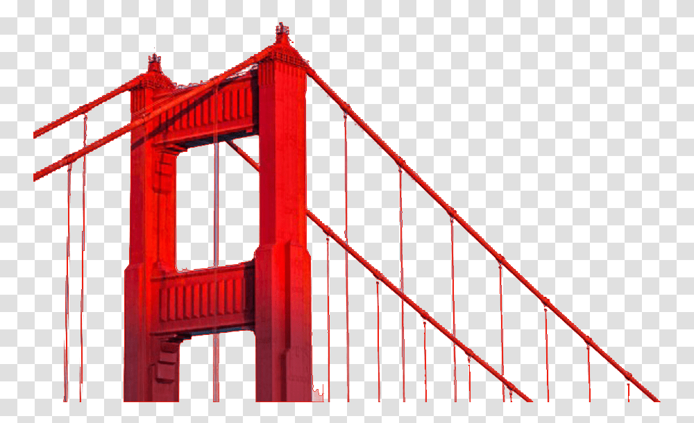 San Francisco Bridge Golden Gate Bridge, Building, Architecture, Outdoors, Railing Transparent Png