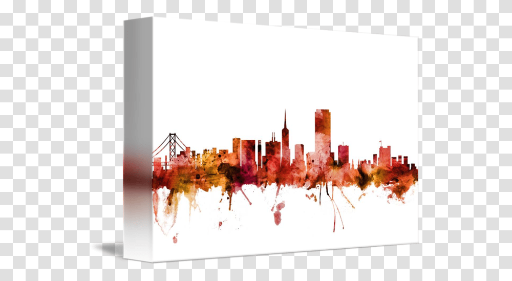 San Francisco Skyline Art, Modern Art, Canvas Transparent Png