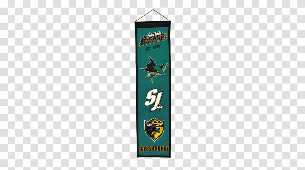 San Jose Sharks Logo Evolution Heritage Banner, Bird, Animal, Trademark Transparent Png