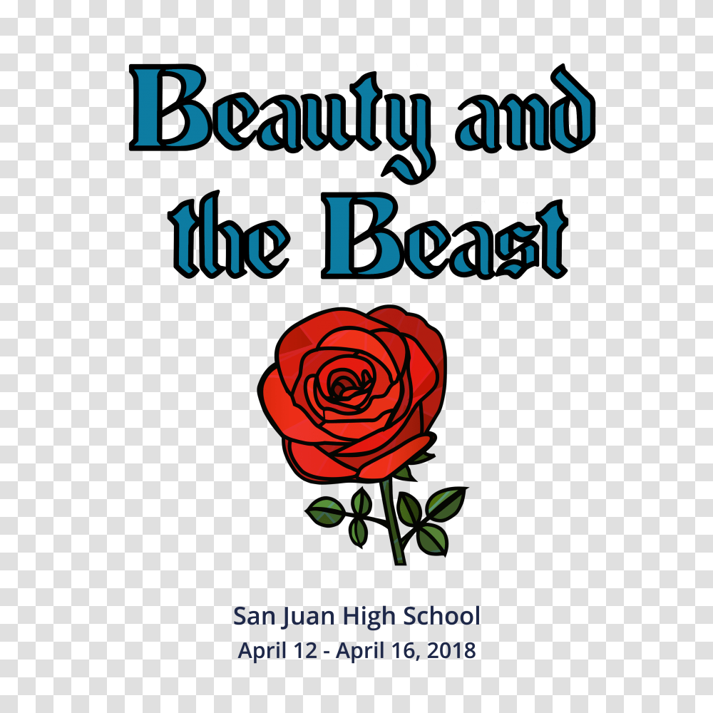 San Juan High School Presents Beauty And The Beast, Poster, Advertisement, Pattern Transparent Png