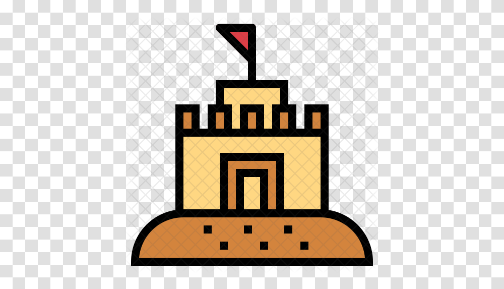 Sand Castle Icon Clip Art, Text, Symbol, Minecraft, Architecture Transparent Png