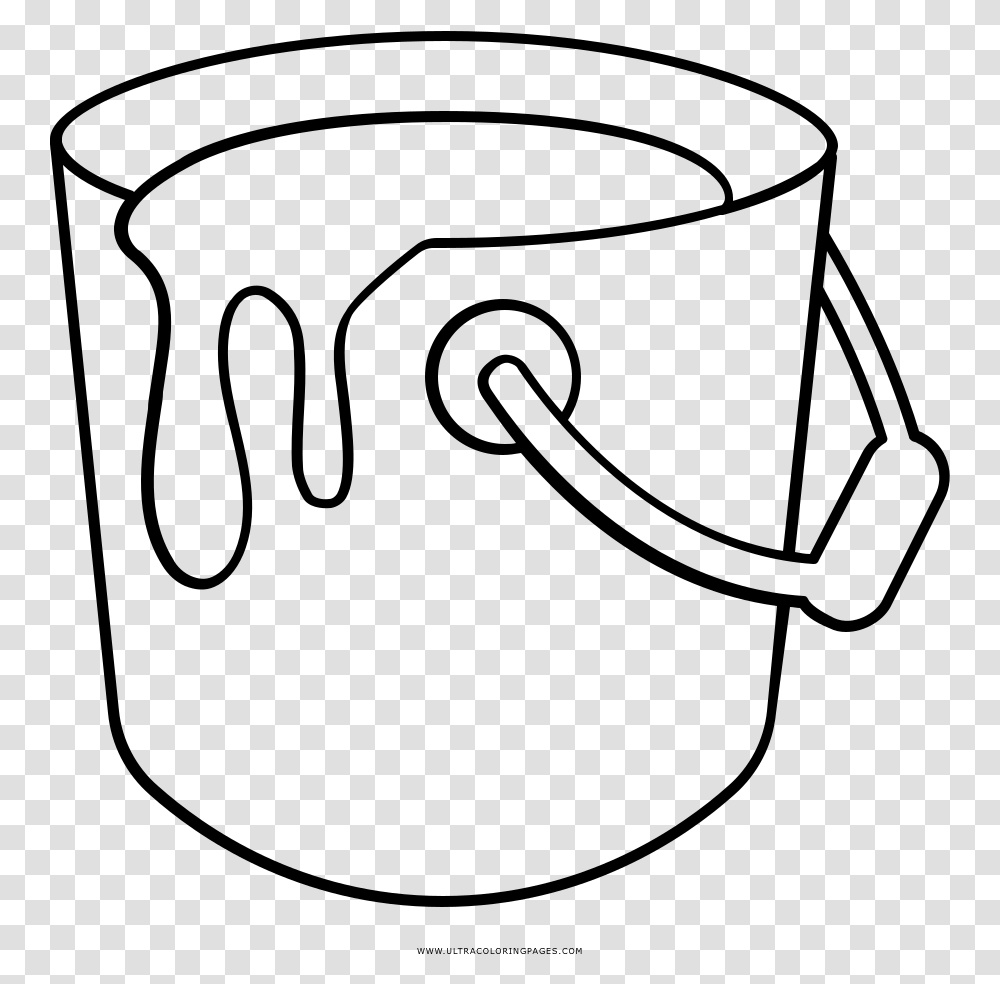 Sand Pail Clipart Paint Bucket Coloring Page, Gray, World Of Warcraft Transparent Png