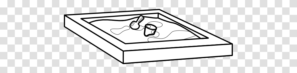 Sandbox Clipart Black And White, Cooktop, Indoors, Drawing Transparent Png