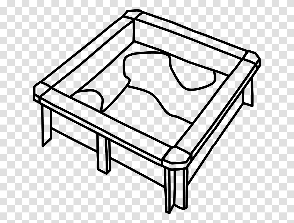 Sandbox Square Seats Wood Black And White Dessin Exercice De Communication, Gray, World Of Warcraft Transparent Png