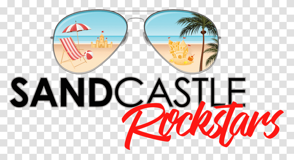 Sandcastle Rockstars I Destin Advertising Graphic Design, Text, Sunglasses, Accessories, Meal Transparent Png