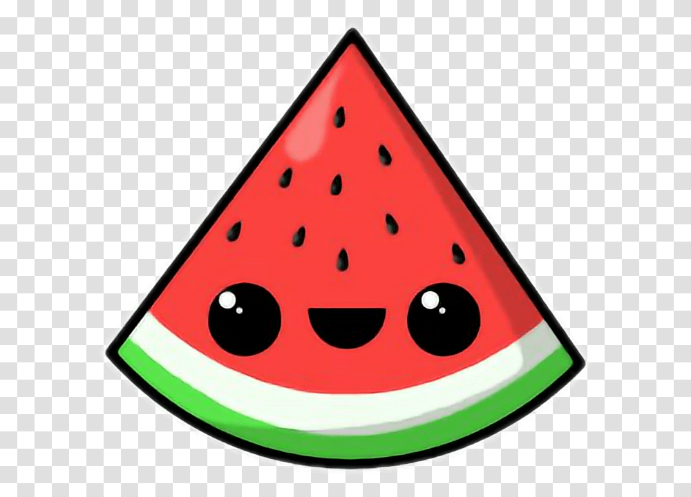 Sandia Cute Watermelon Clipart, Plant, Food, Fruit, Triangle Transparent Png