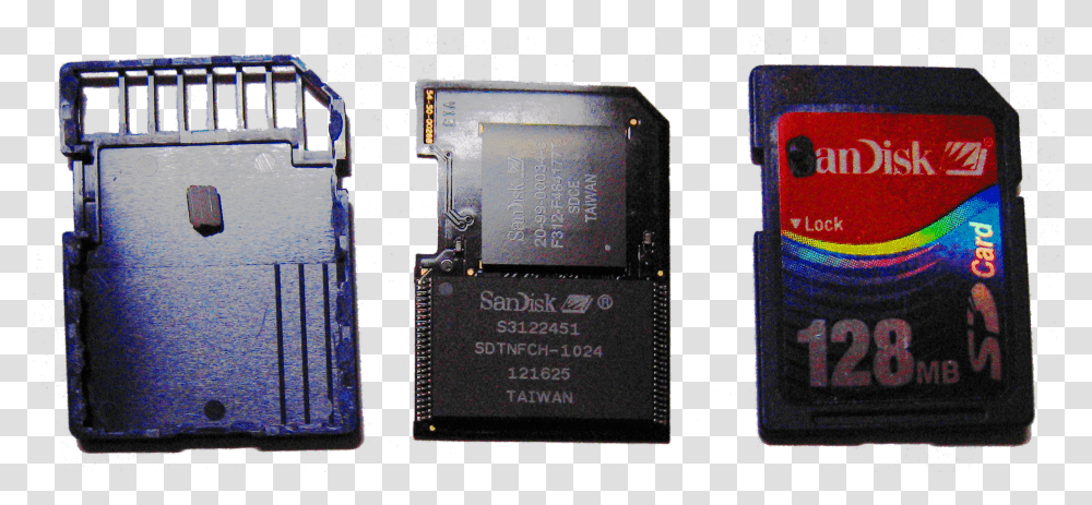 Sandisk 128mb Sd Card Insides 128mb Sd, Electronic Chip, Hardware, Electronics, Cpu Transparent Png