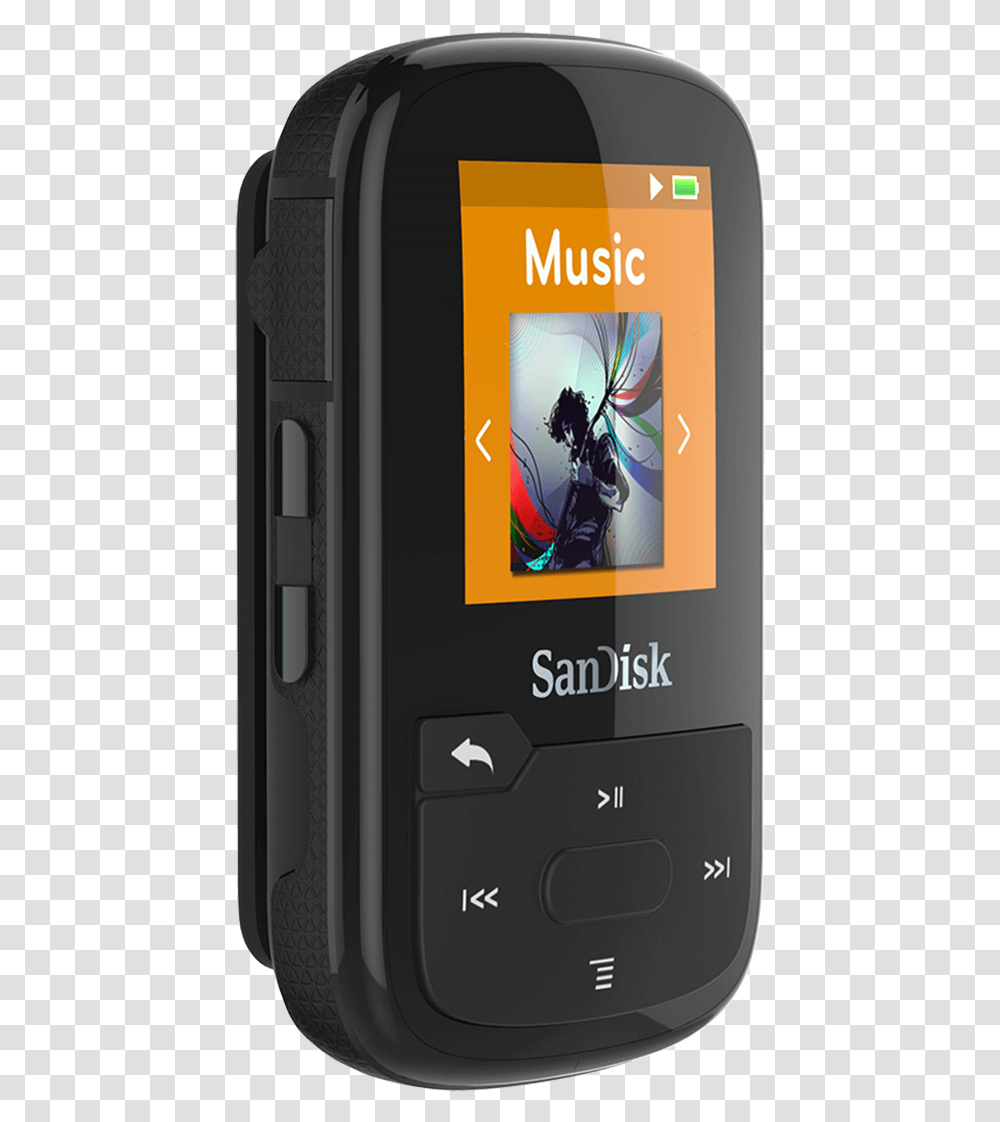 Sandisk Clip Sport Plus 16gb Black Sandisk Mp3 Player 128 Mb, Mobile Phone, Electronics, Cell Phone, Screen Transparent Png