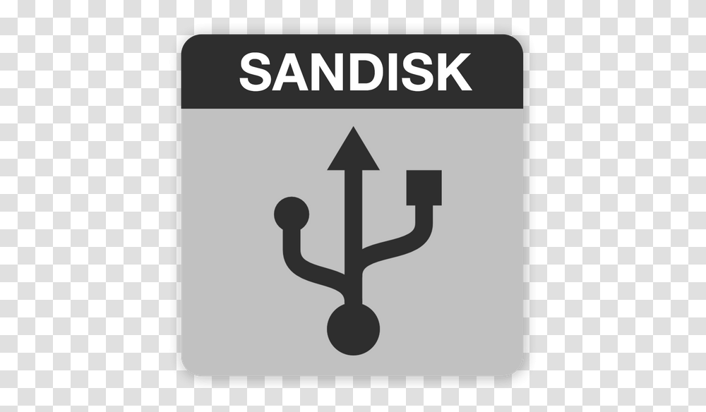 Sandisk Usb Grey2 Usb Flash Drive Vector, Trident, Emblem, Spear Transparent Png