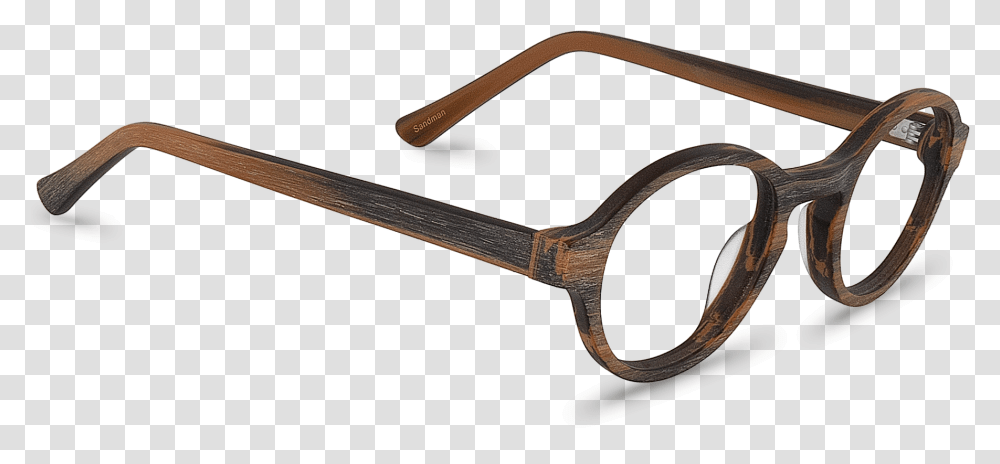 Sandman Brown Round Glasses Wood, Accessories, Accessory, Tool, Scissors Transparent Png