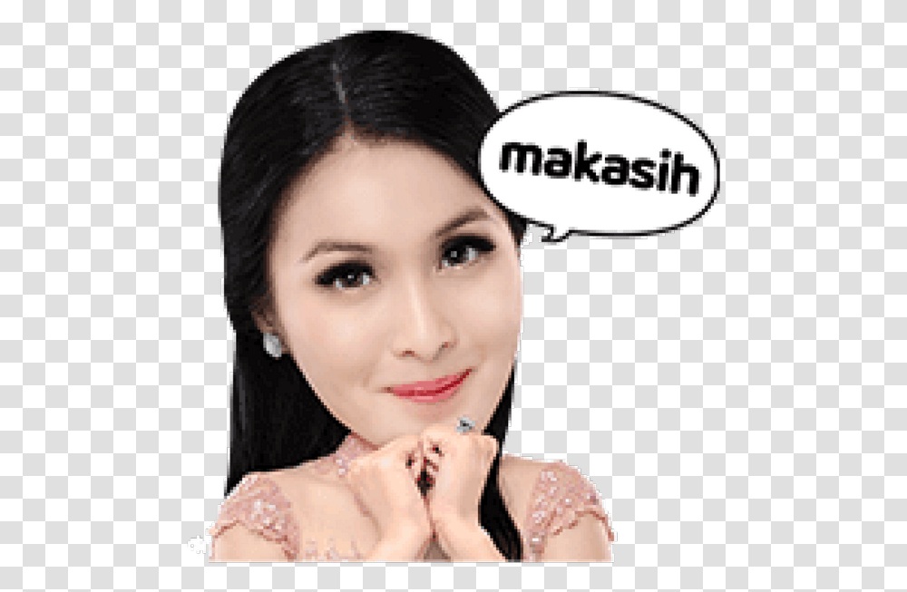 Sandra Dewi Line, Face, Person, Hair, Finger Transparent Png