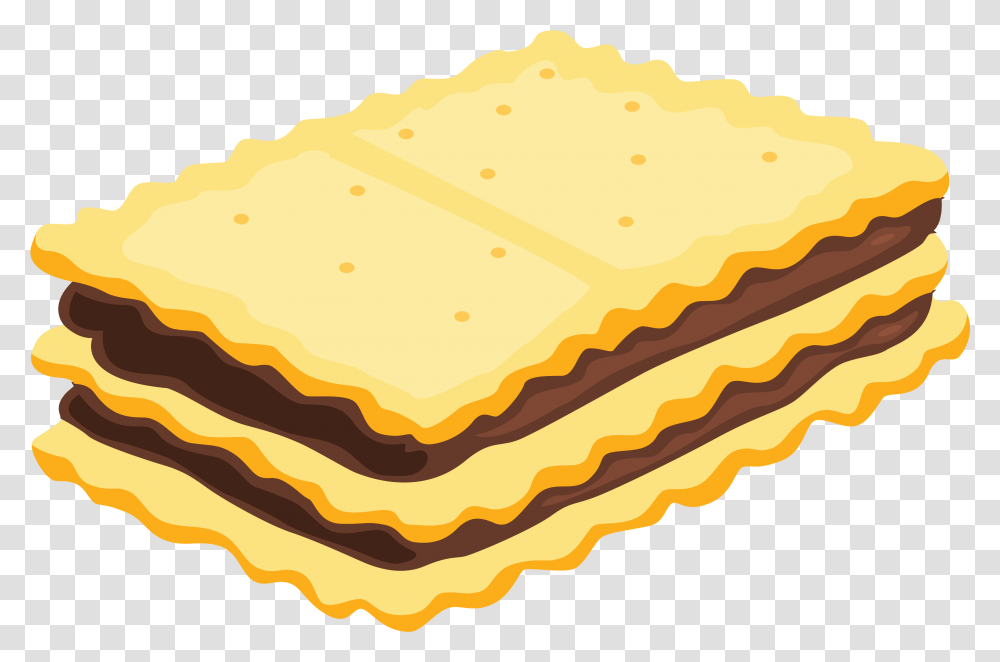 Sandwich Biscuit With Chocolate Clipart Picture Biscuit Clipart, Bread, Food, Pancake, Birthday Cake Transparent Png