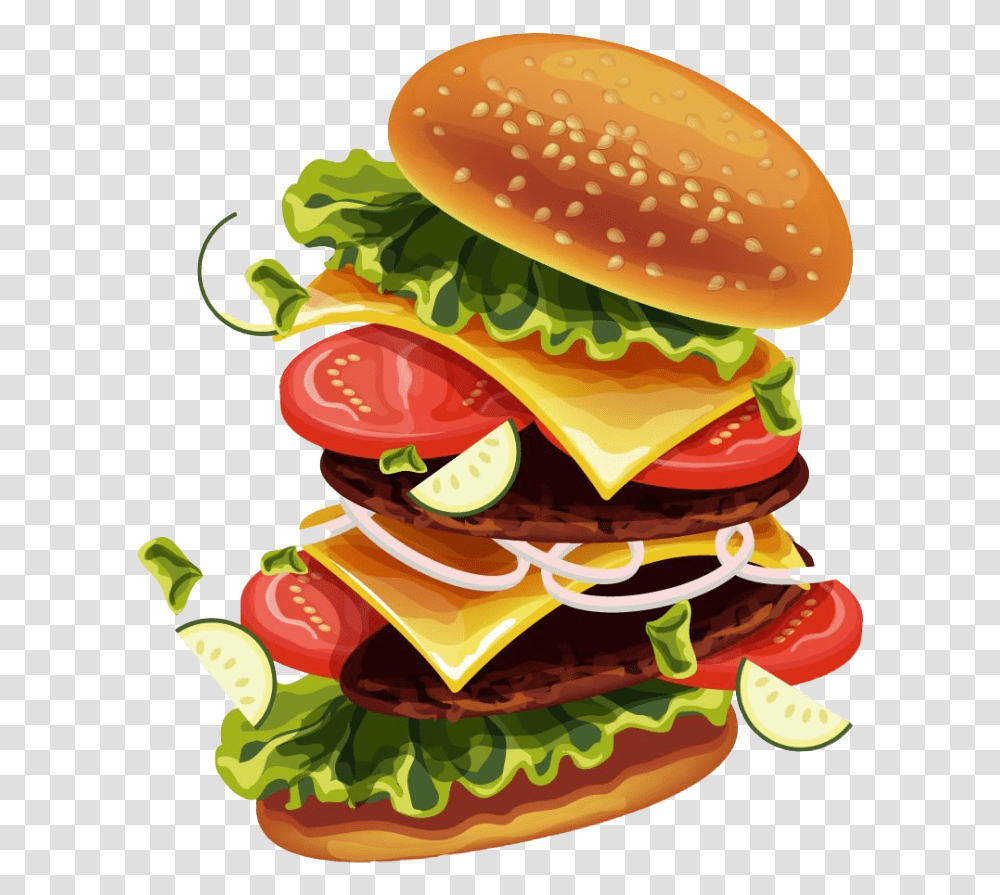 Sandwich Hamburger Burger Vector Free, Food, Birthday Cake, Dessert Transparent Png