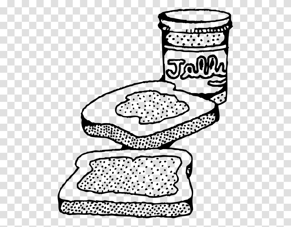 Sandwich Jelly Jam Toast Marmalade Preserve Peanut Butter And Jelly Sandwich Coloring Page, Bowl, Chair, Furniture, Electronics Transparent Png
