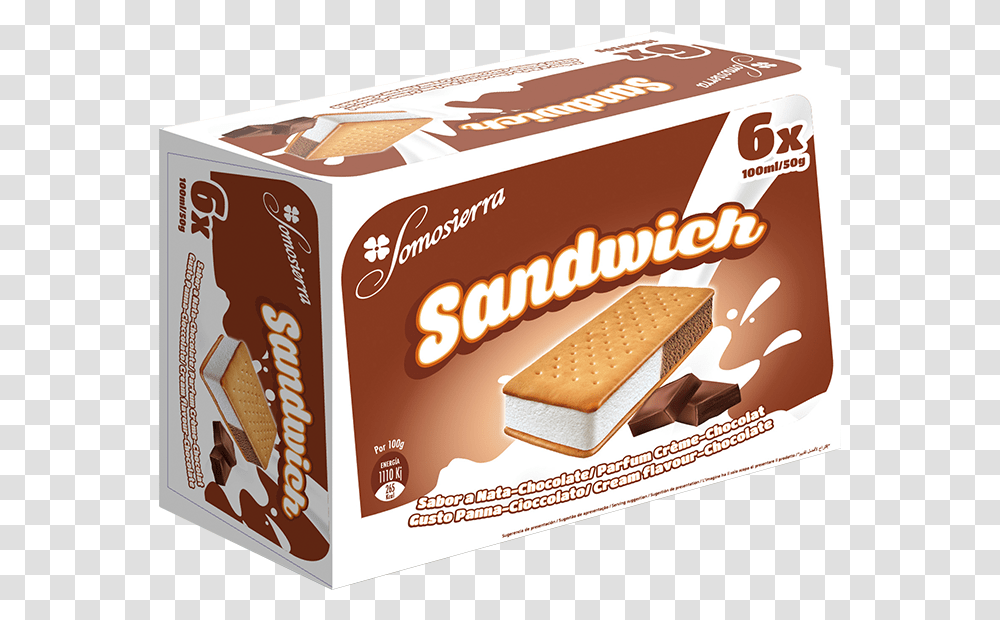 Sandwich Nata Chocolate Chocolate, Box, Bread, Food, Cracker Transparent Png