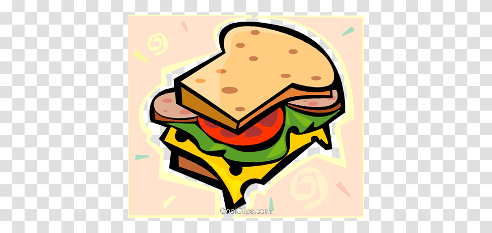 Sandwich Royalty Free Vector Clip Art Illustration, Food, Bread, Burger, Toast Transparent Png