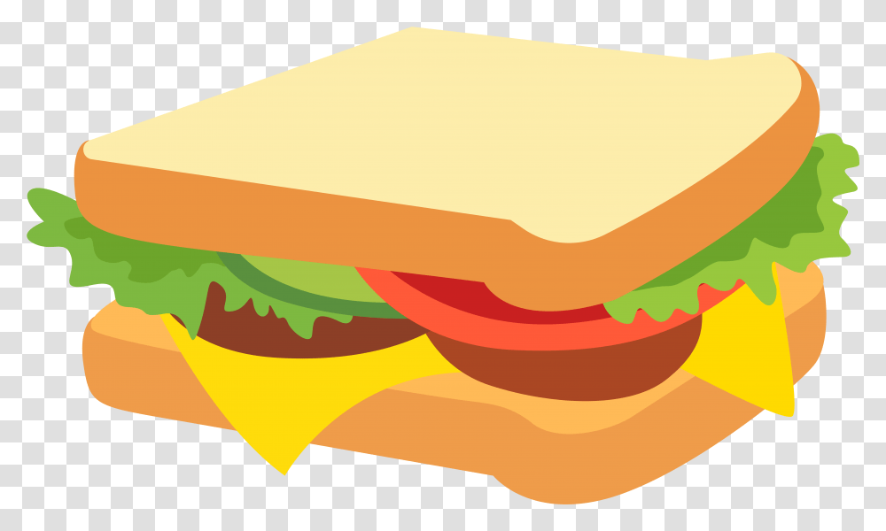 Sandwich Vector With Background Food Vector Background, Burger, Bread, Sliced, Pork Transparent Png