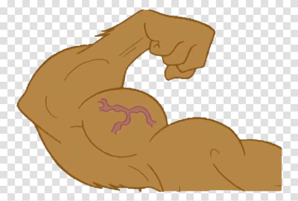Sandy Cartoon Muscle Arm, Plant, Hand, Animal, Food Transparent Png