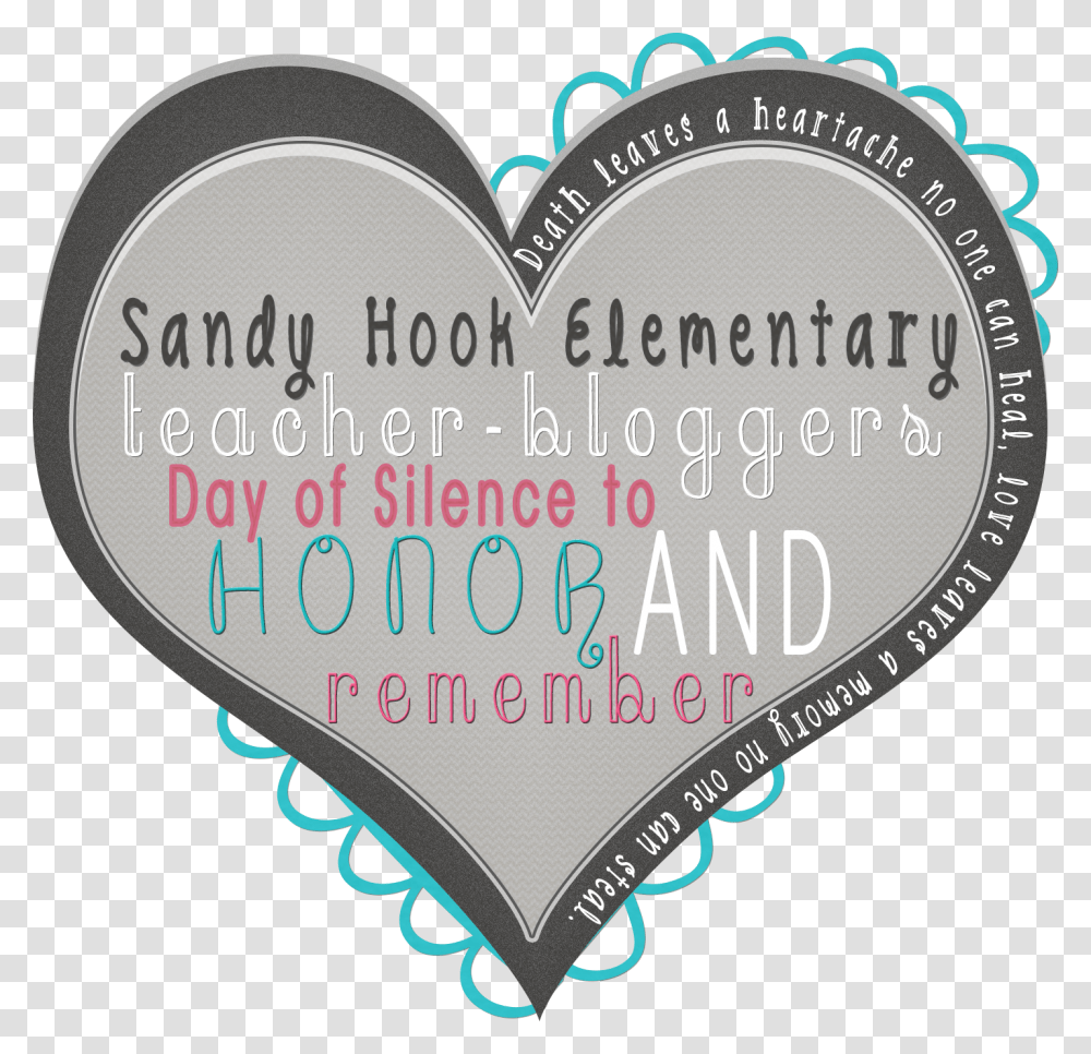 Sandy Hook Remembrance, Label, Sticker, Heart Transparent Png