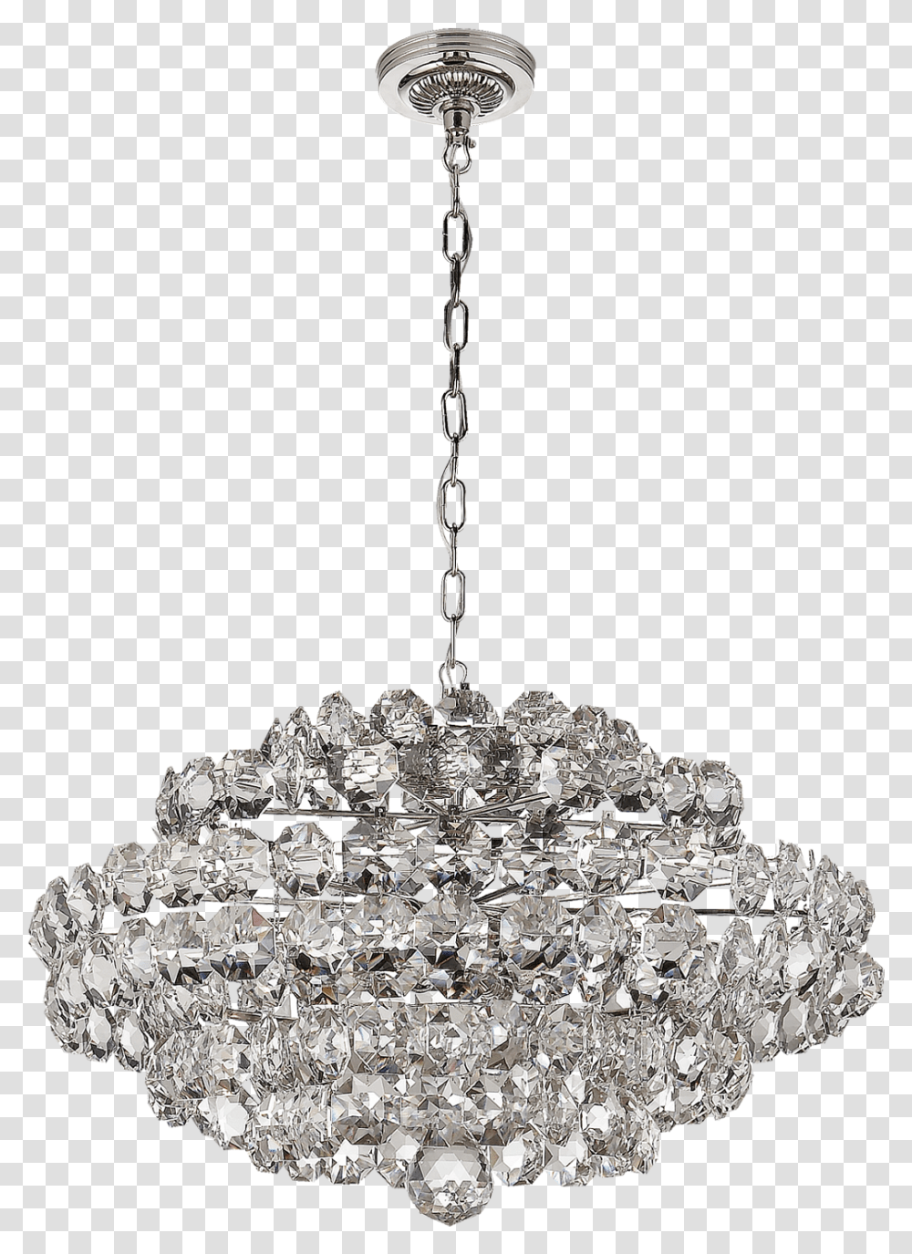 Sanger Small Chandelier In Polished Nickel With Crystal, Lamp, Ceiling Light Transparent Png