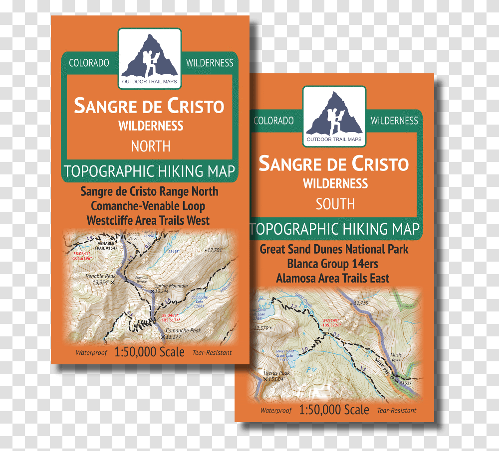 Sangre De Cristo Wilderness Map Pack Map, Poster, Advertisement, Flyer, Paper Transparent Png