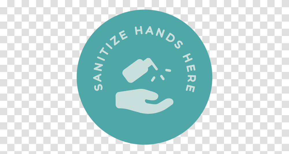 Sanitize Hands Here Circle Sign & Svg Language, Label, Text, Symbol, Urban Transparent Png