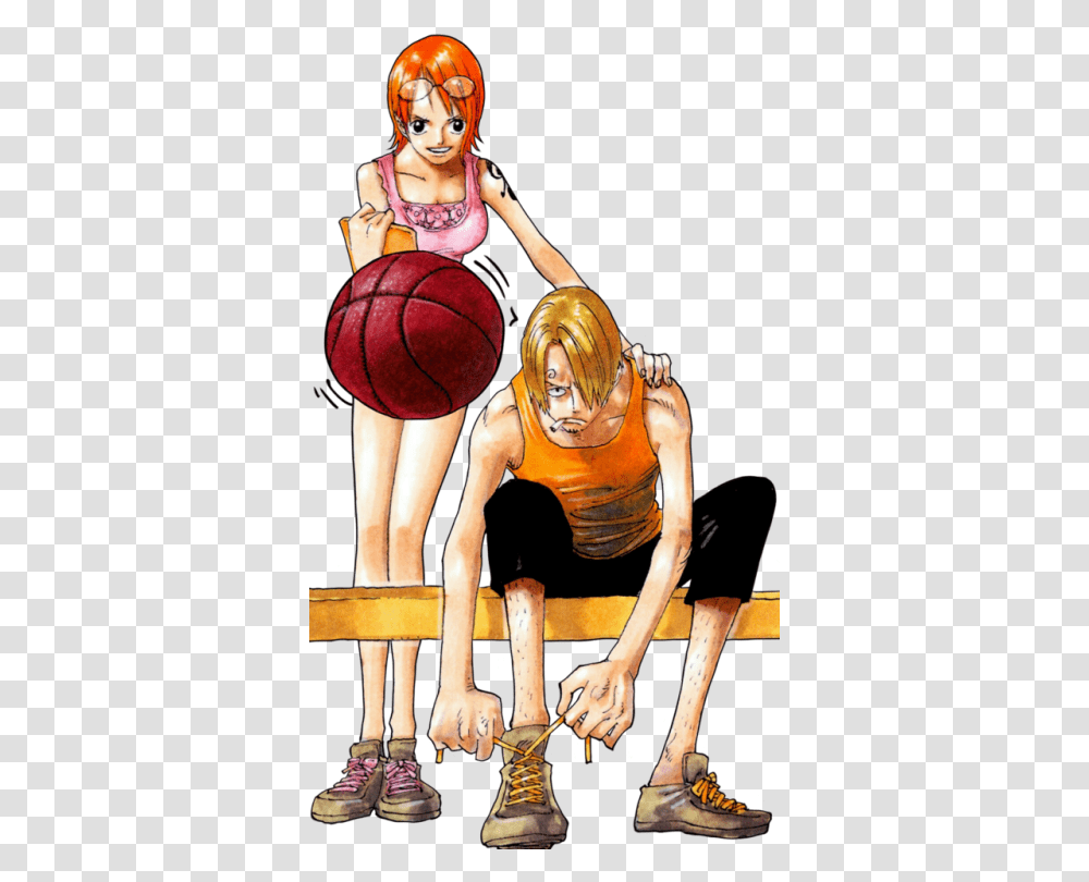 Sanji Amp Nami From Chapter 293 Color Spread One Piece Sanji Color Spread, Person, Human, People, Shoe Transparent Png
