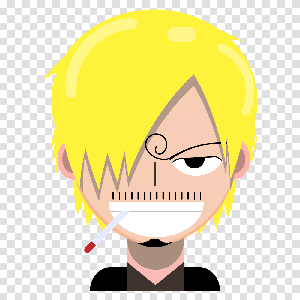 Sanji Flat Design Cartoon, Graphics, Crowd, Label, Text Transparent Png