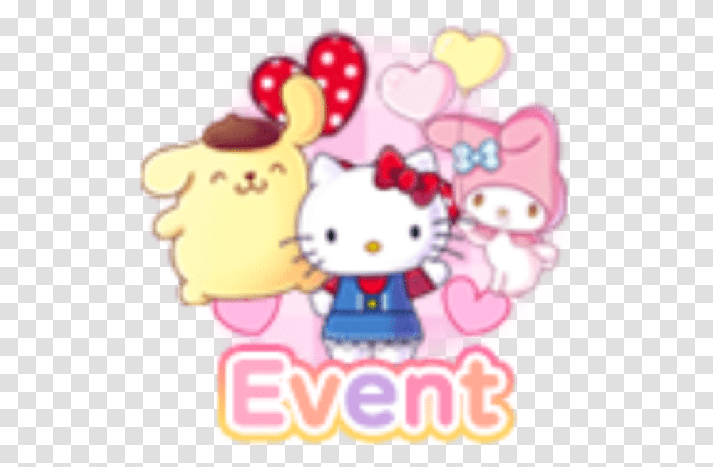 Sanrio Characters Collaboration Event Happy, Birthday Cake, Food, Text, Snowman Transparent Png