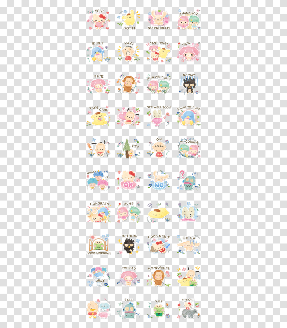 Sanrio Characters Line Sticker Gif Amp Pack, Rug, Cream, Dessert, Food Transparent Png