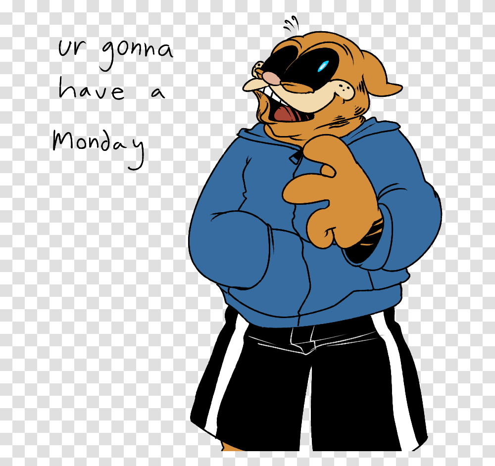 Sans X Garfield Hybrid Cartoon, Person, Sleeve, Animal Transparent Png