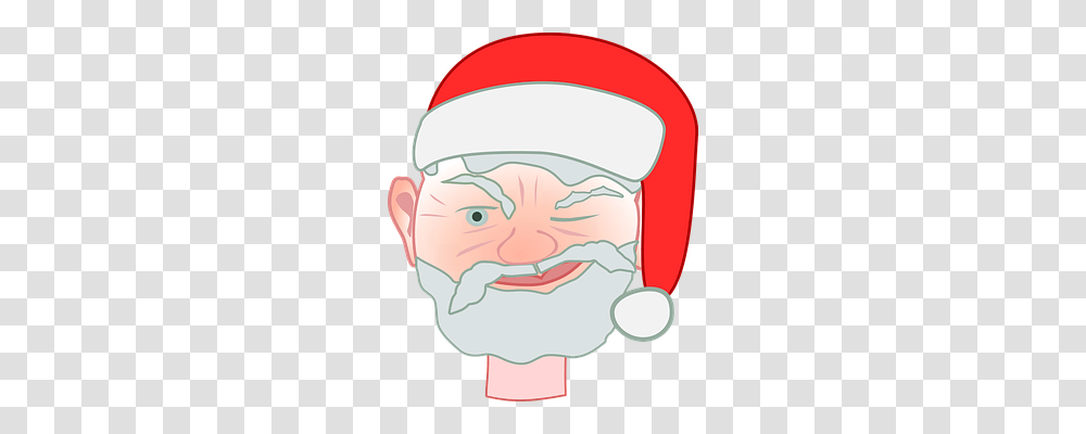 Santa Person, Face, Head, Beard Transparent Png