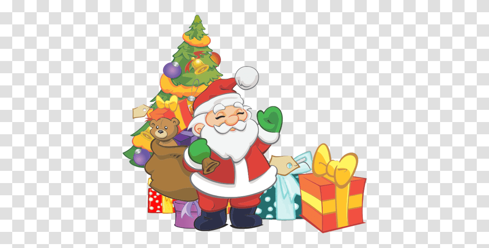 Santa And Christmas, Tree, Plant, Christmas Tree, Ornament Transparent Png